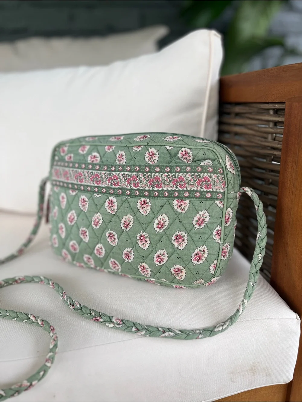 Vera Bradley Green Leaf Crossbody
